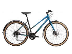 Raleigh Strada City Open Frame Hybrid Bike - 2021  Black/blue
