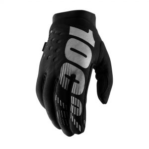 100% Brisker Gloves  Black/grey