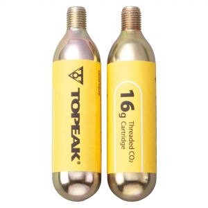 Topeak Replacement Co2 Cartridges - 16g Threaded  Gold/yellow