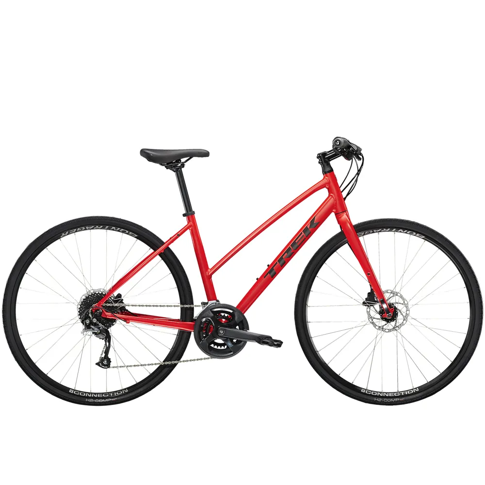 Trek Fx 2 Disc Stagger Hybrid Bike 2023 Satin Viper Red