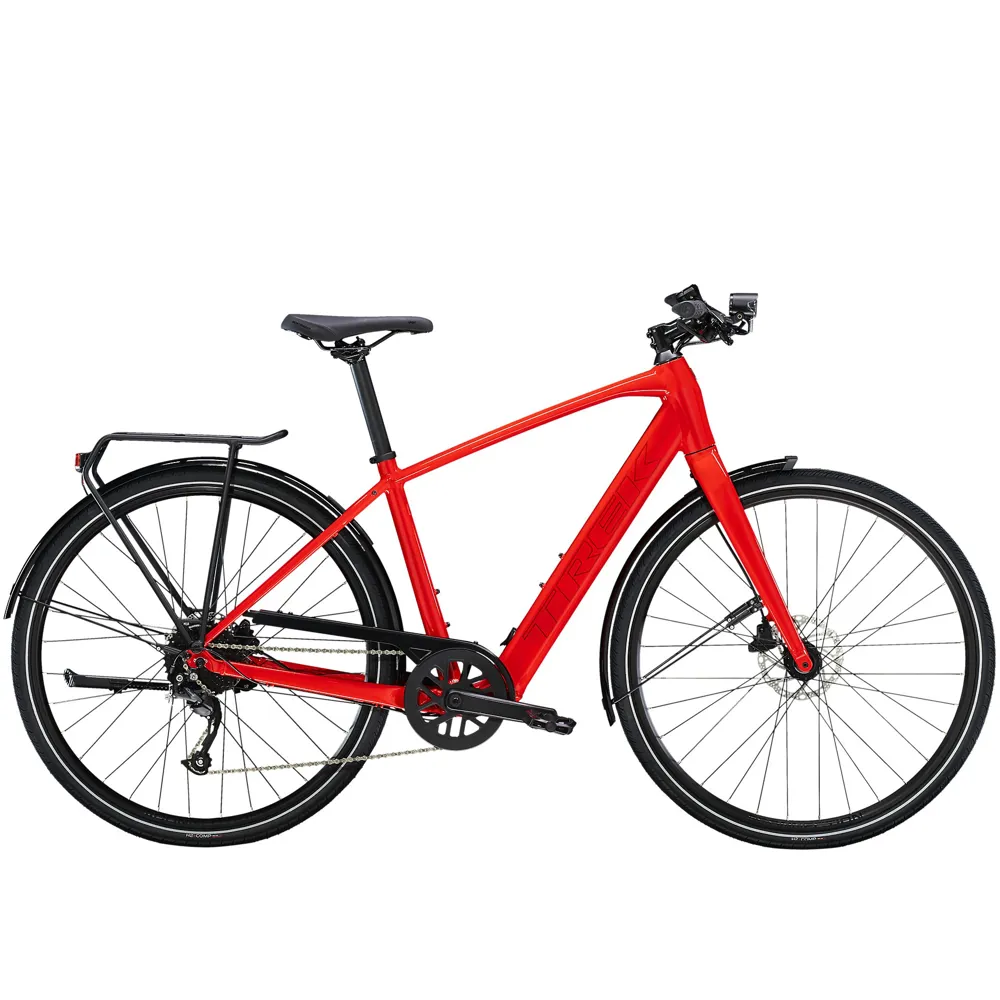Trek Fx+ 2 Electric Hyrbrid Bike 2023 Red