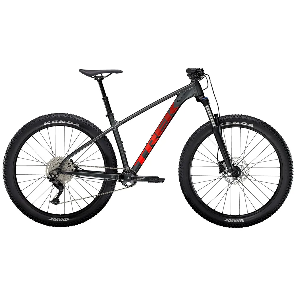 Trek Roscoe 6 Hardtail Mountain Bike 2023 Lithium Grey/red