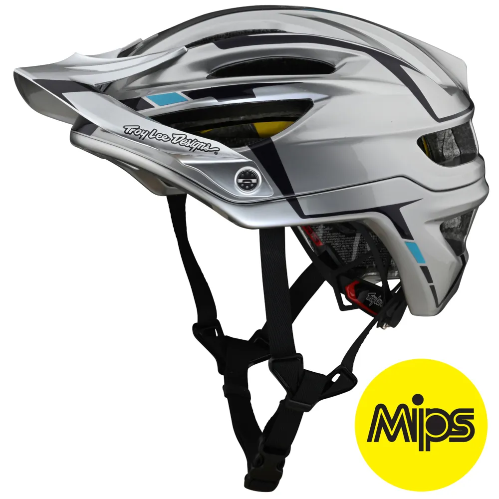 Troy Lee Designs A2 Mips Mtb Helmet Silver/burgundy