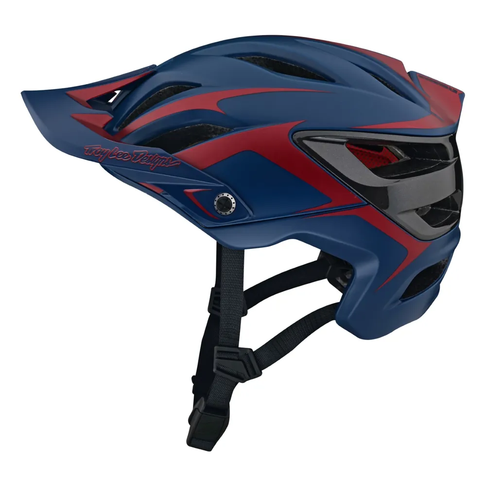 Troy Lee Designs A3 Mips Mtb Helmet Fang Dark Blue/burgundy