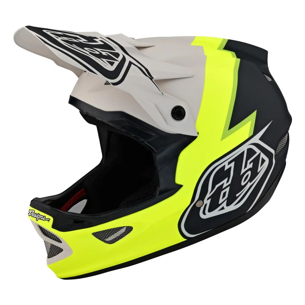 Troy Lee Designs D3 Fiberlite Full Face Mtb Helmet Volt/flo Yellow