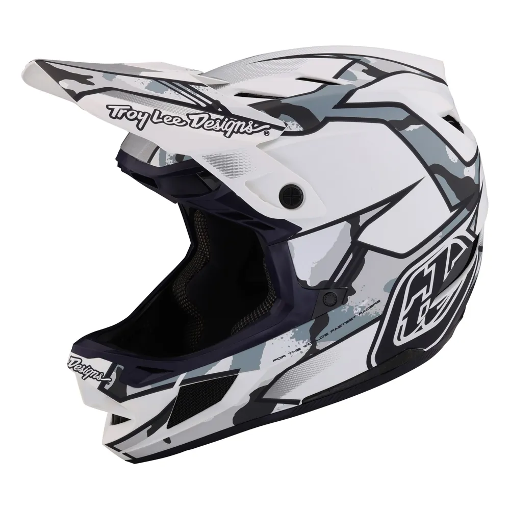 Troy Lee Designs D4 Composite Full Face Mips Mtb Helmet Matrix Camo White