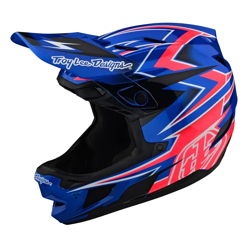 Troy Lee Designs D4 Composite Full Face Mips Mtb Helmet Volt Blue