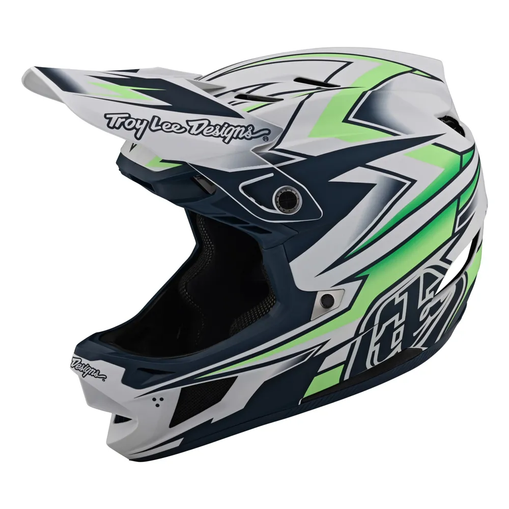Troy Lee Designs D4 Composite Full Face Mips Mtb Helmet Volt White