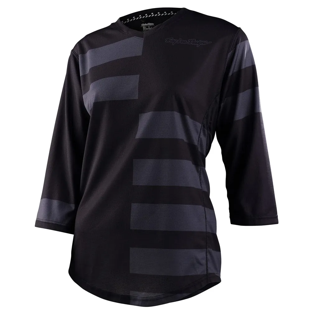 Troy Lee Designs Mischief Womens 3/4 Mtb Jersey Split Stripe Black