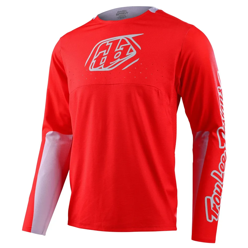 Troy Lee Designs Sprint Ls Mtb Jersey Icon Race Red