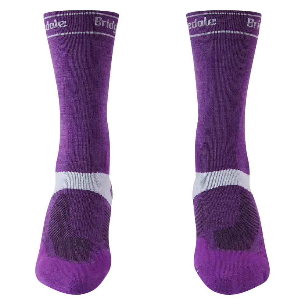 Bridgedale Mid-season Weight T2 Merino Womens Sport Mtb Socks Purple
