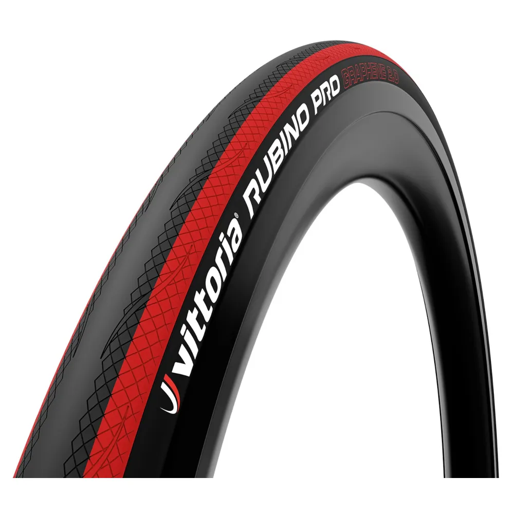 Vittoria Rubino Pro Iv G2.0 Folding Clincher 700x25c Road Tyre Black/red
