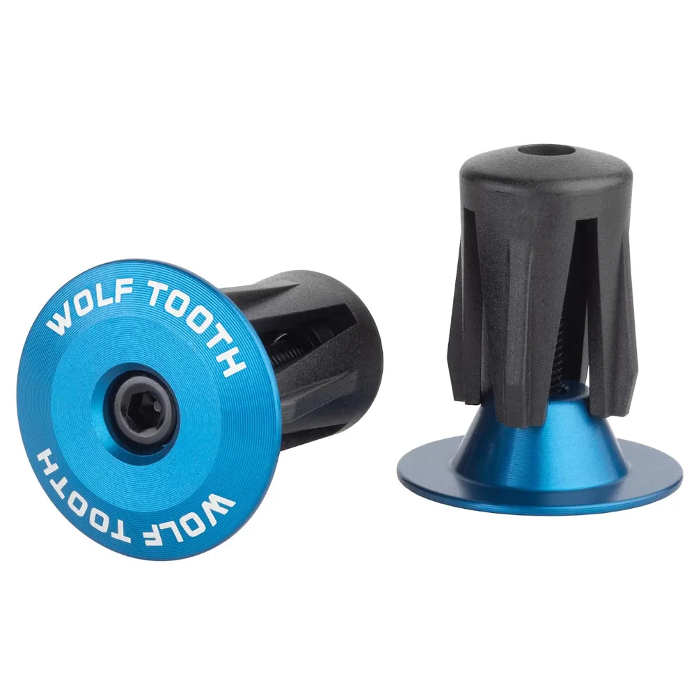Wolf Tooth Alloy Bar End Plugs Blue