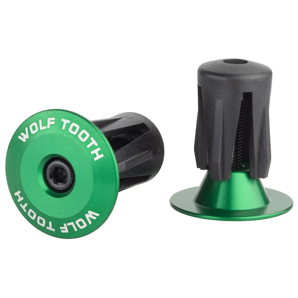 Wolf Tooth Alloy Bar End Plugs Green