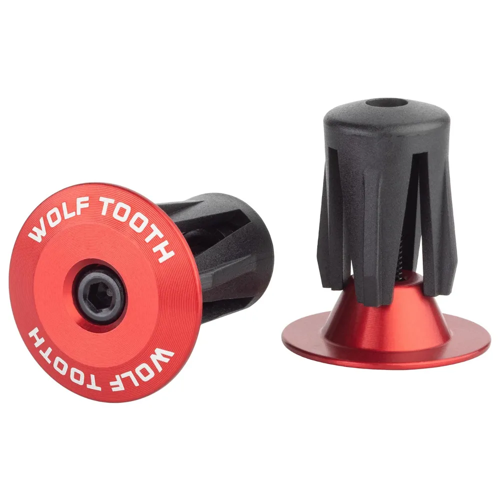 Wolf Tooth Alloy Bar End Plugs Red