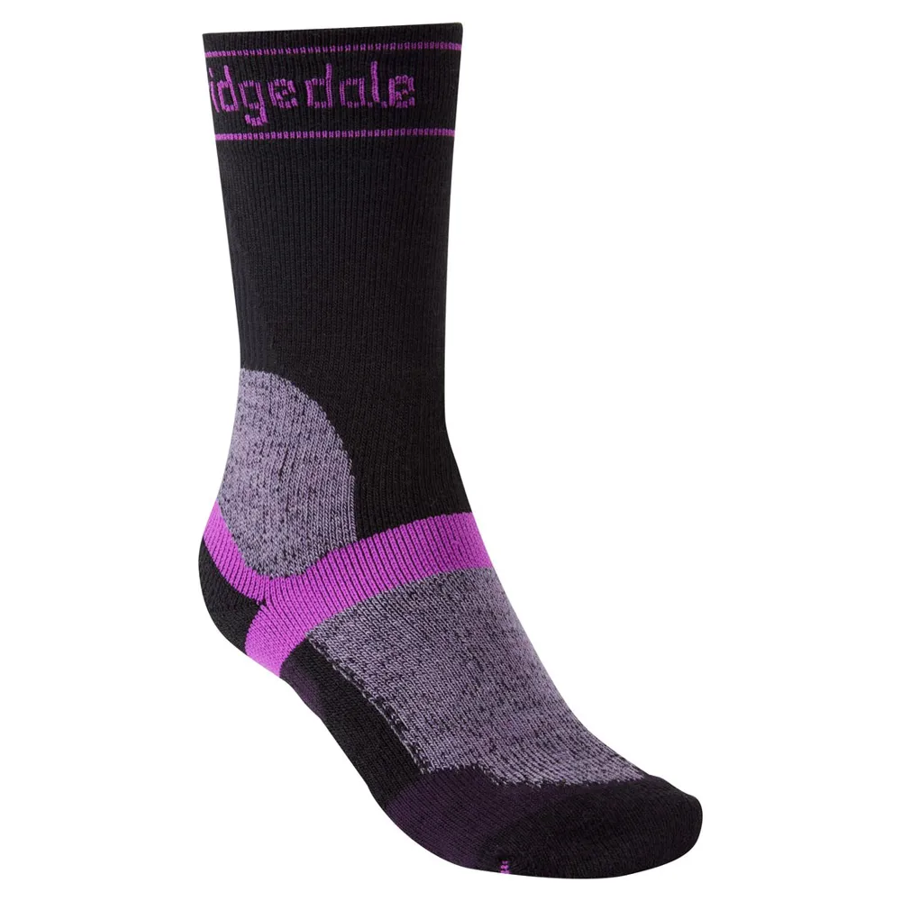 Bridgedale Winter Weight T2 Merino Womens Sport Mtb Socks Black/purple
