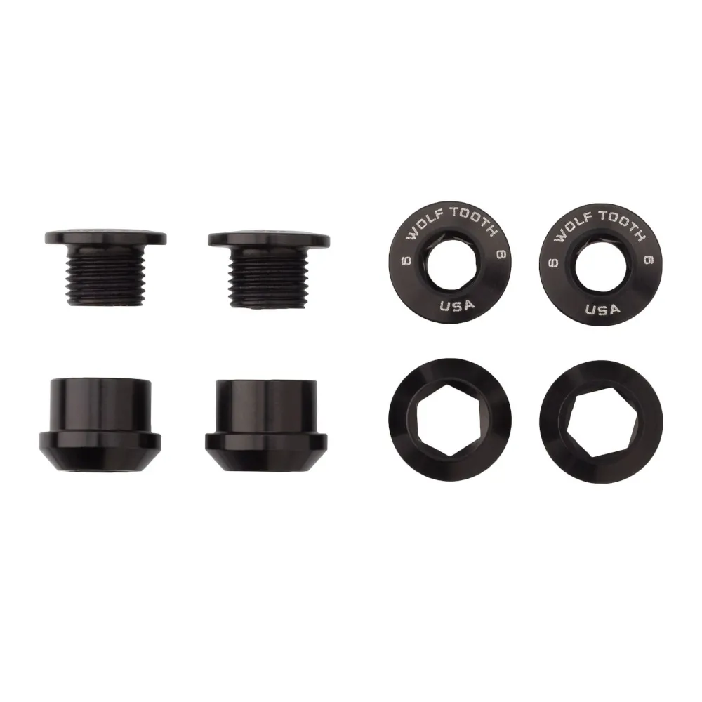 Wolf Tooth Chainring Bolts For 1x Set Of 4 Black