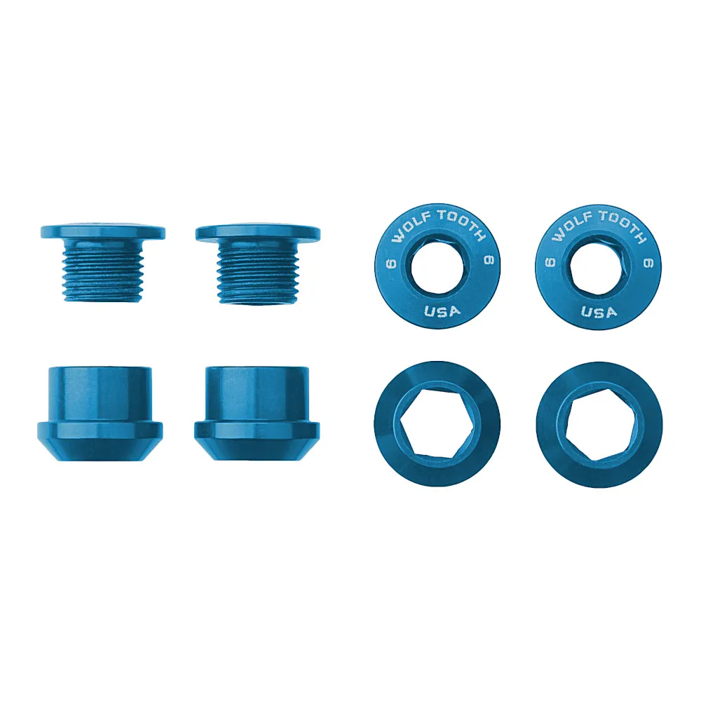 Wolf Tooth Chainring Bolts For 1x Set Of 4 Blue