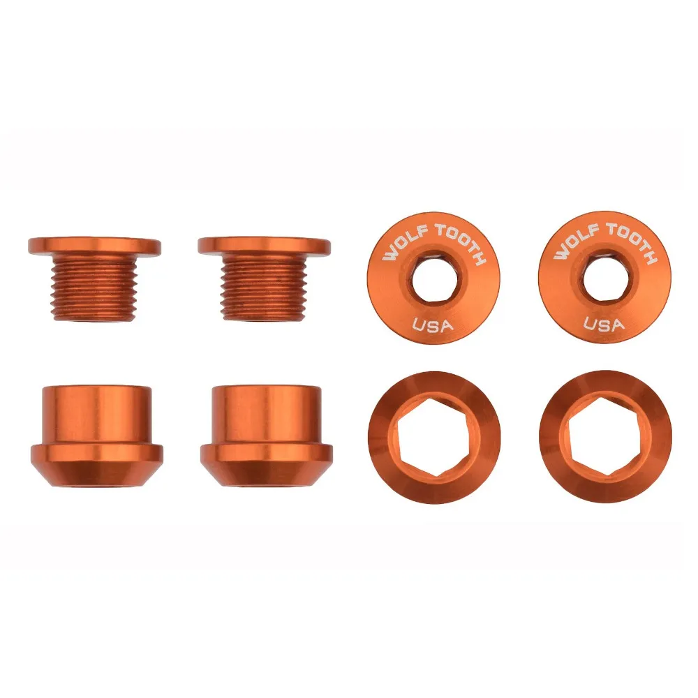 Wolf Tooth Chainring Bolts For 1x Set Of 4 Orange
