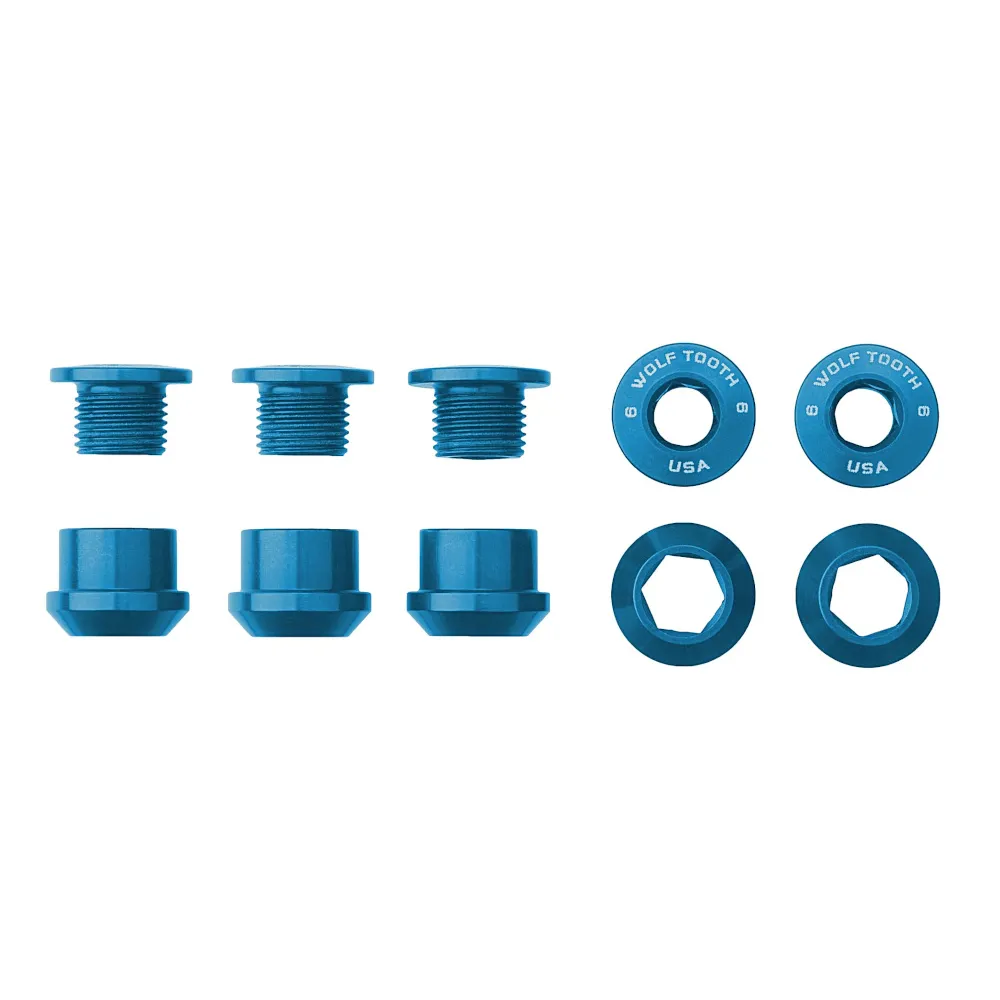 Wolf Tooth Chainring Bolts For 1x Set Of 5 Blue