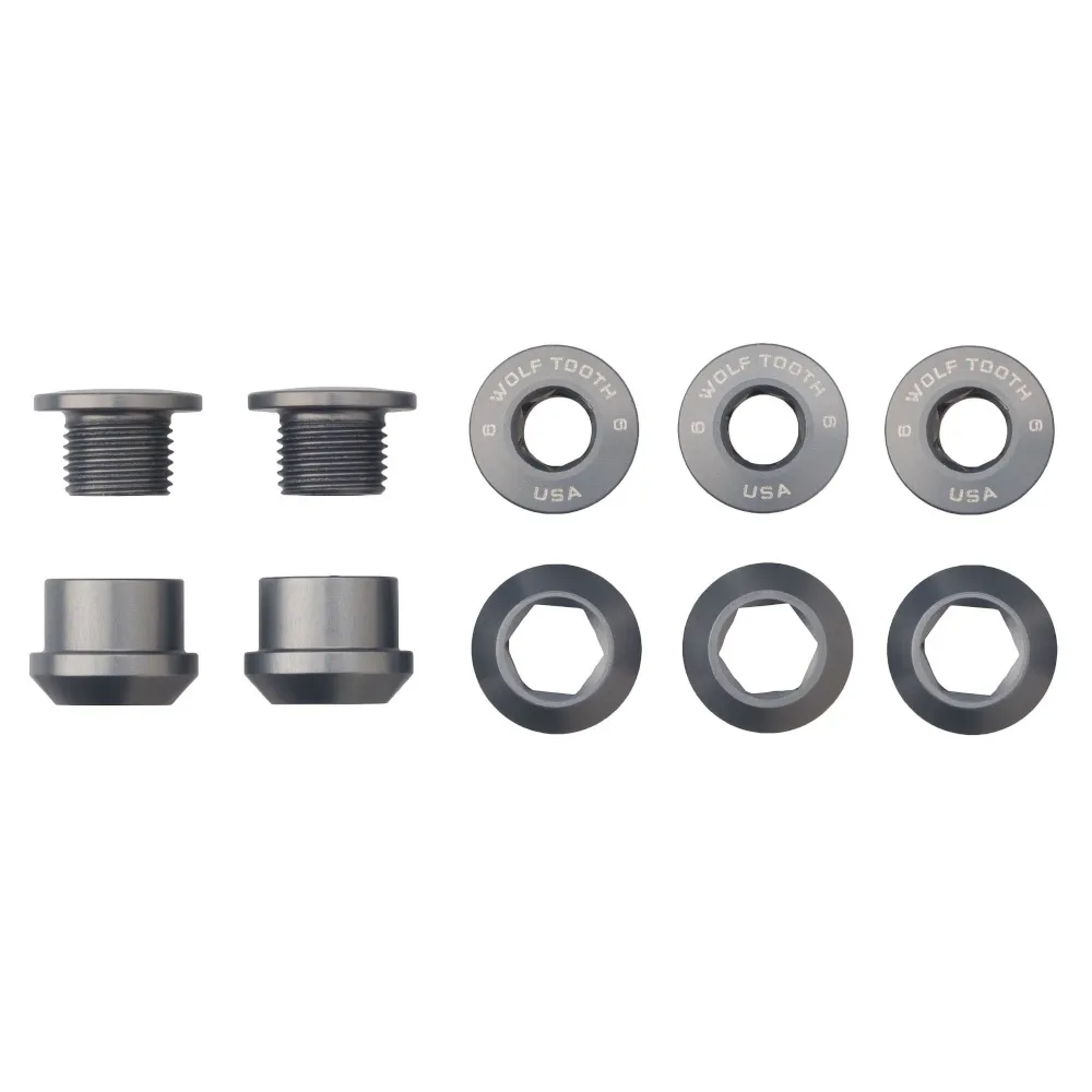 Wolf Tooth Chainring Bolts For 1x Set Of 5 Grey