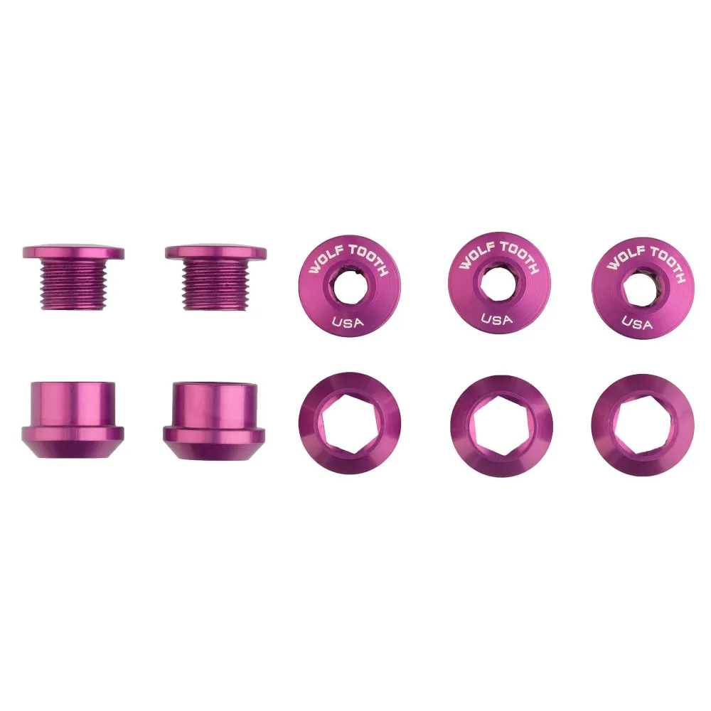 Wolf Tooth Chainring Bolts For 1x Set Of 5 Purple