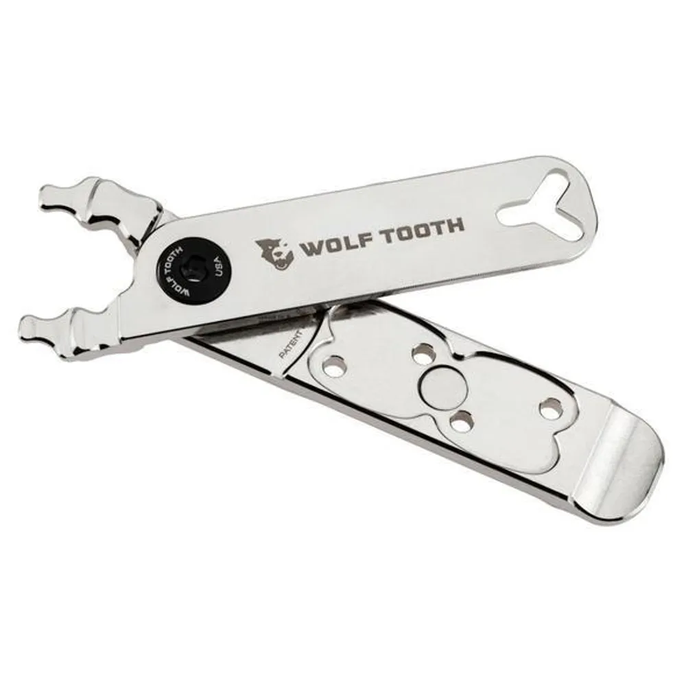 Wolf Tooth Pack Pliers Nickel Plated Master Link Multi Tool Black
