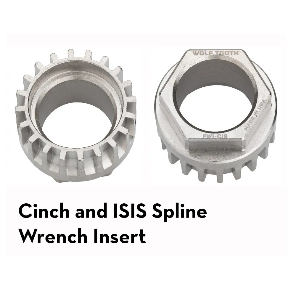 Wolf Tooth Pack Wrench Cinch And Isis Spline Inserts Silver