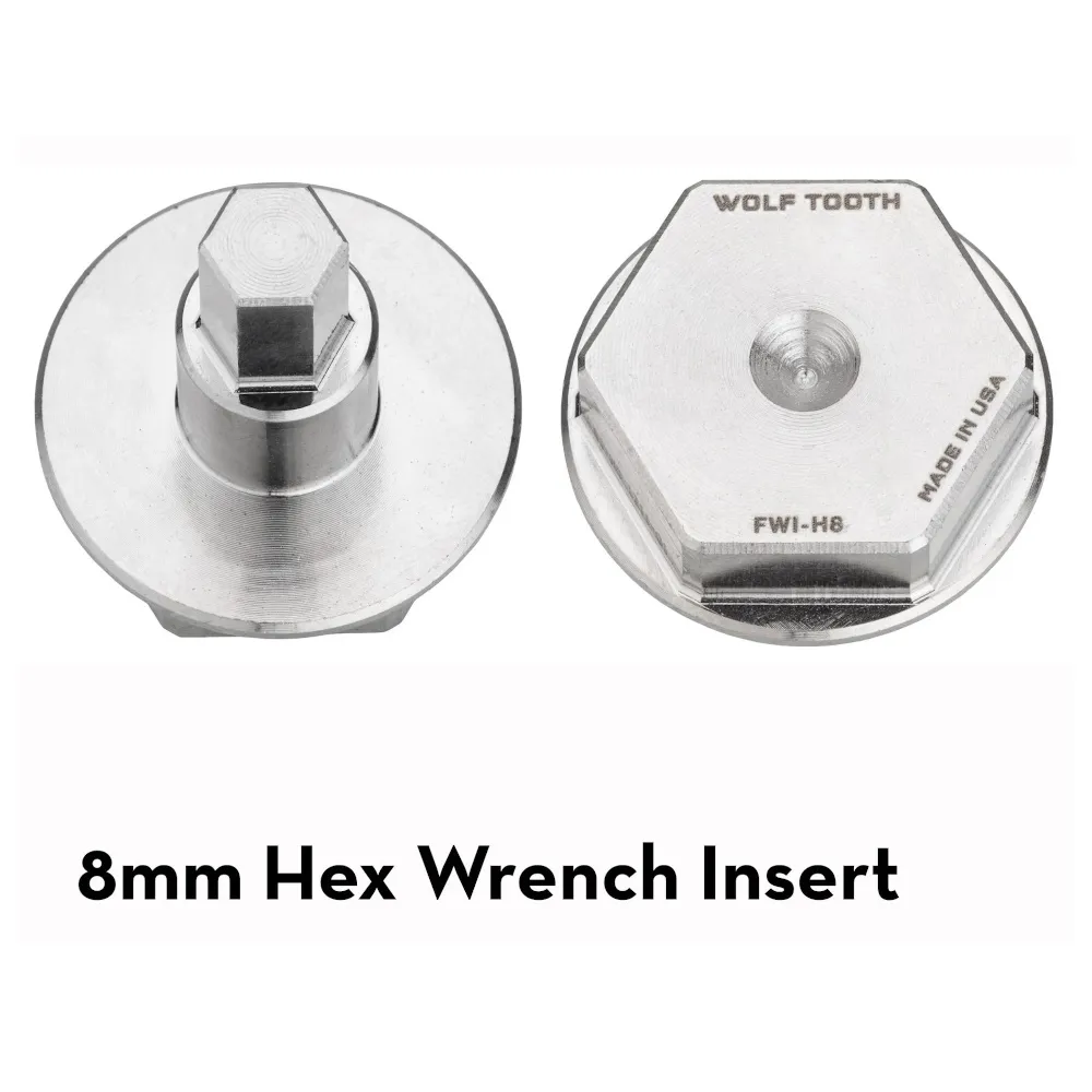 Wolf Tooth Pack Wrench Steel Hex Insert 8mm Silver