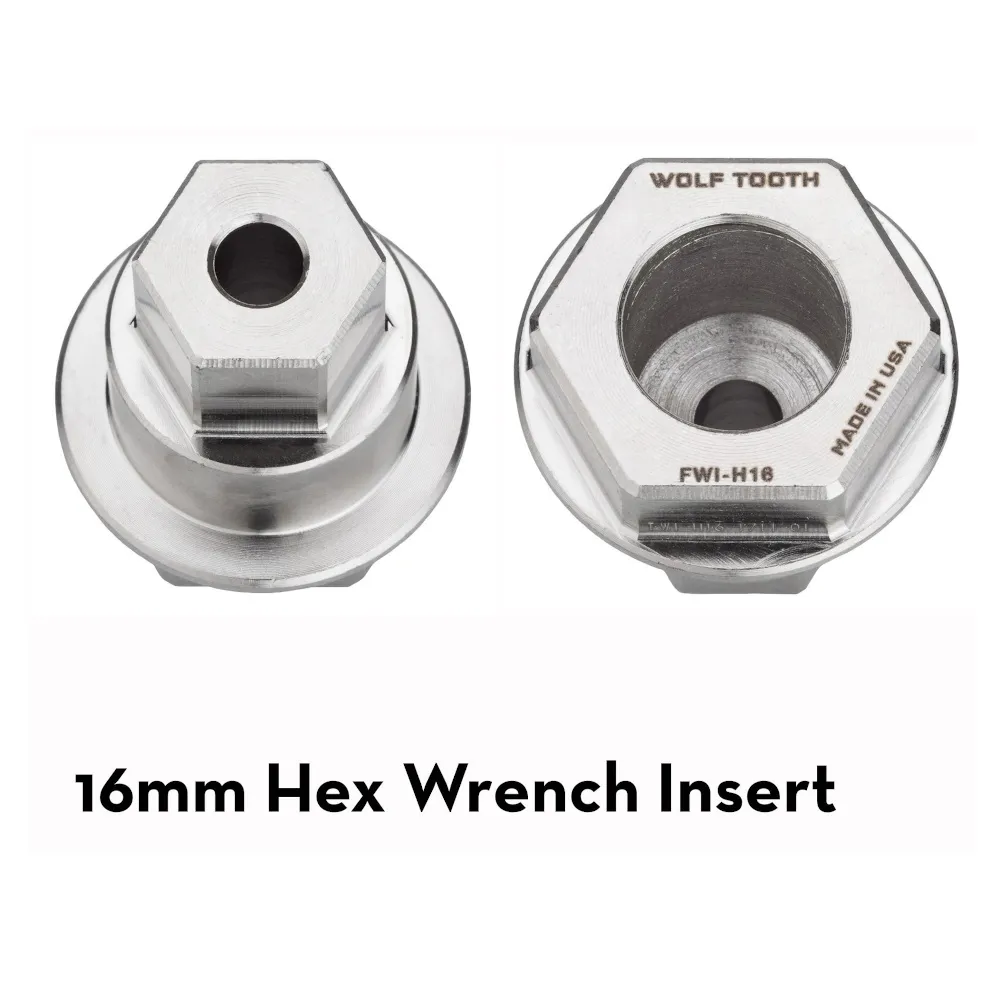 Wolf Tooth Pack Wrench Steel Hex Inserts 16mm Silver