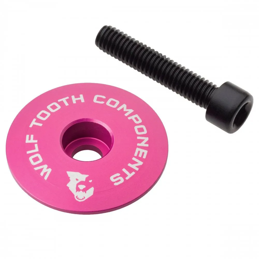 Wolf Tooth Ultralight Stem Cap And Bolt Pink