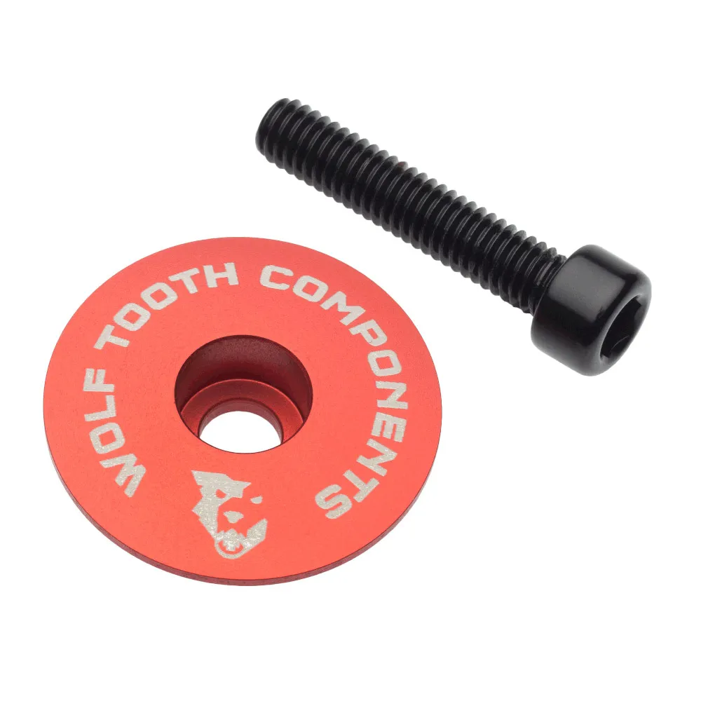 Wolf Tooth Ultralight Stem Cap And Bolt Red