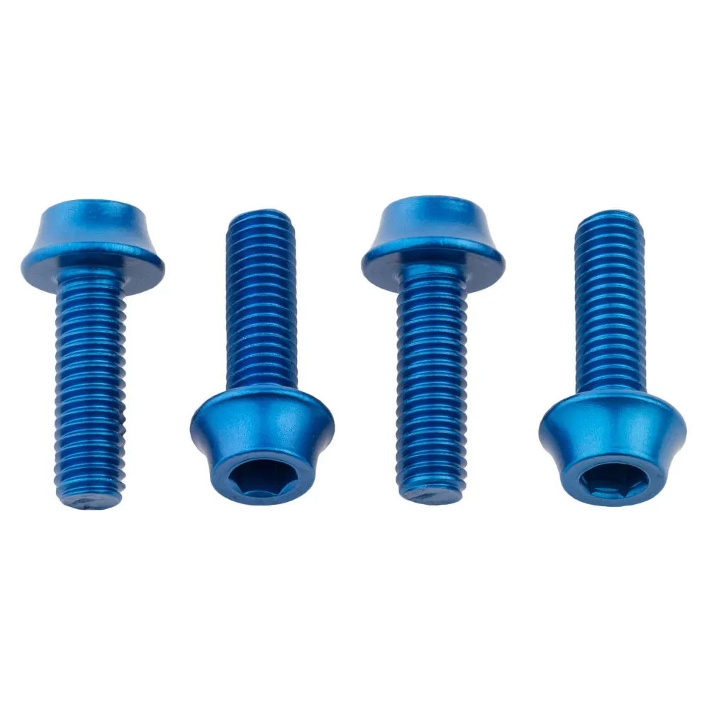 Wolf Tooth Water Bottle Cage Bolts 4 Pack Blue