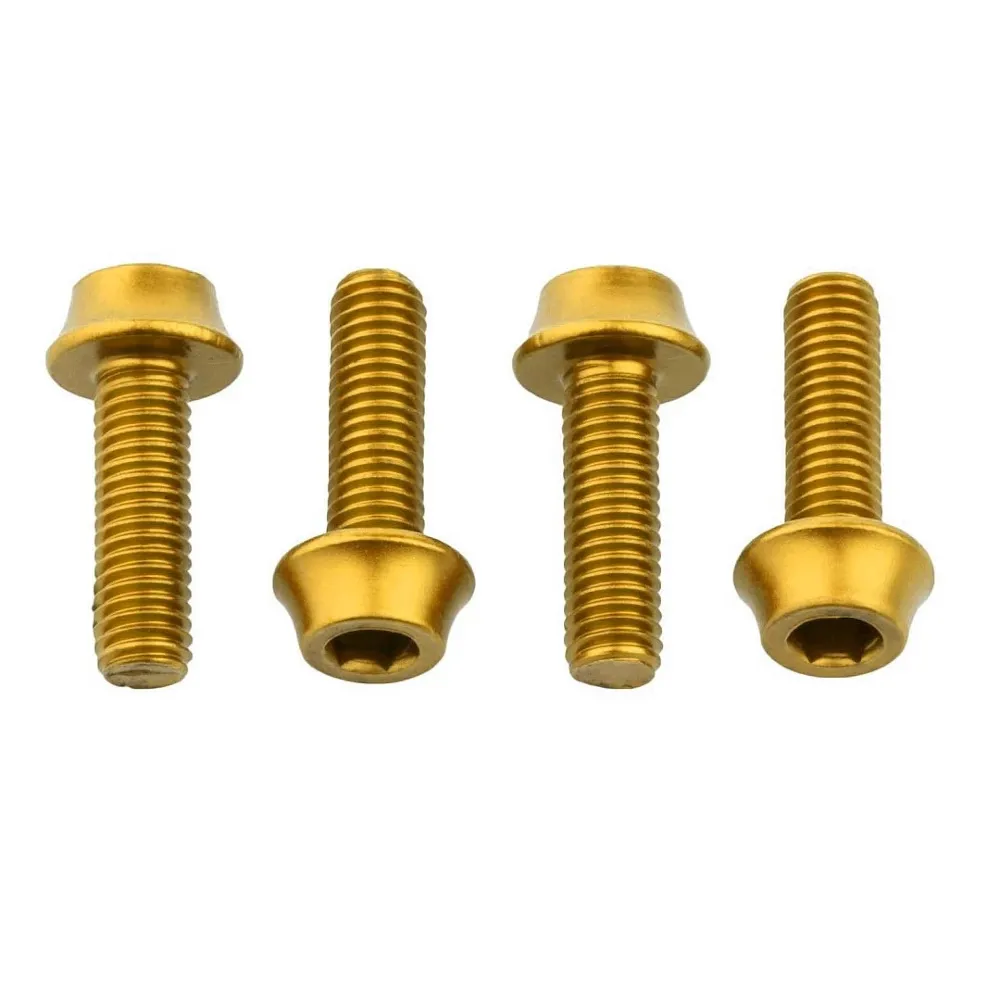 Wolf Tooth Water Bottle Cage Bolts 4 Pack Gold