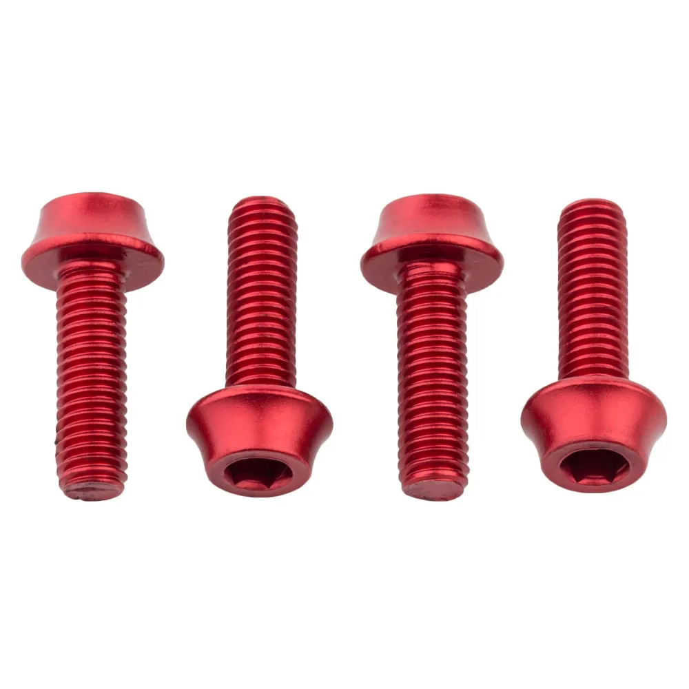 Wolf Tooth Water Bottle Cage Bolts 4 Pack Red