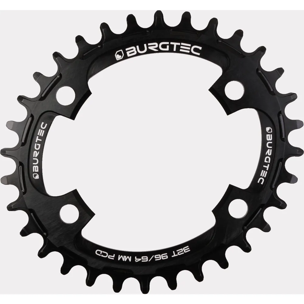 Burgtec Oval Thickthin 96/64mm Pcd Chainring For Shimano Xt 30t Black