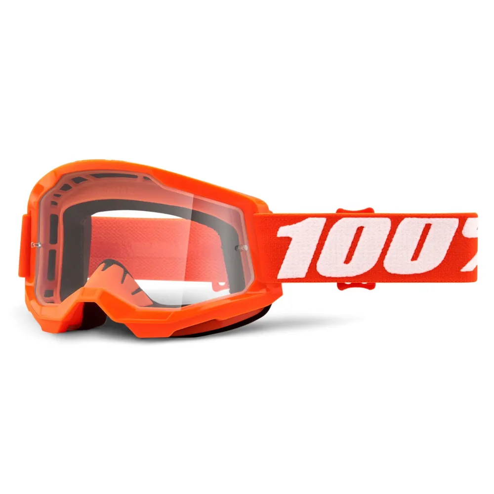 100 Percent Strata 2 Mtb Goggles Orange/clear Lens