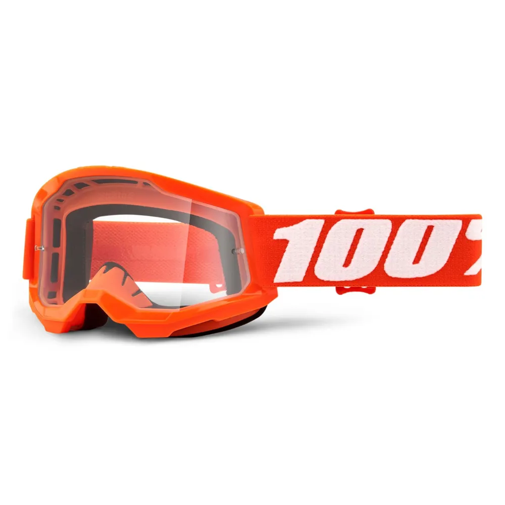 100 Percent Strata 2 Youth Mtb Goggles Orange/clear Lens