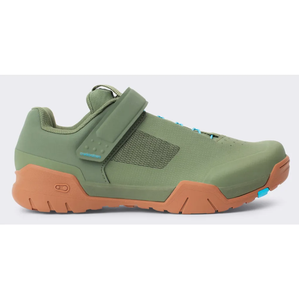 Crank Brothers Mallet E Speedlace Clip-in Mtb Shoes Green/blue/gum