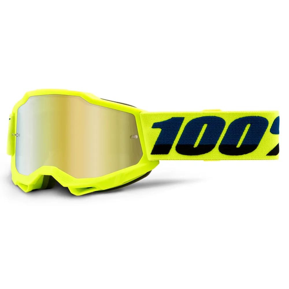 100 Percent Accuri 2 Youth Goggles Fluo/yellow - Mirror Gold Lens