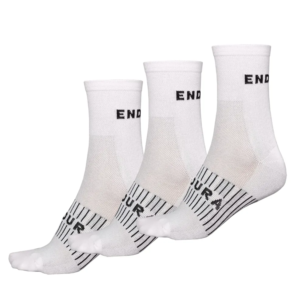 Endura Coolmax Race Socks Triple Pack White