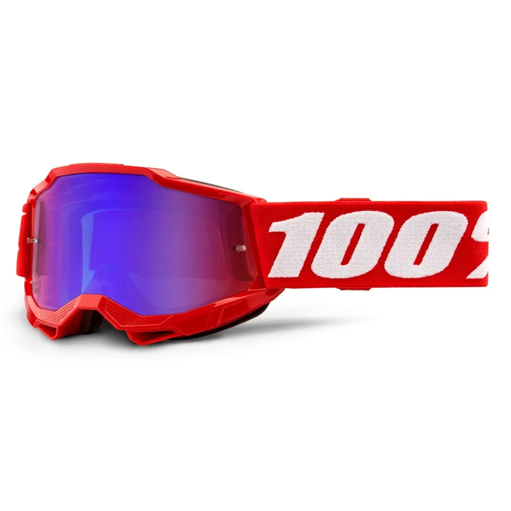 100 Percent Accuri 2 Youth Goggles Neon/red - Mirror Red/blue Lens
