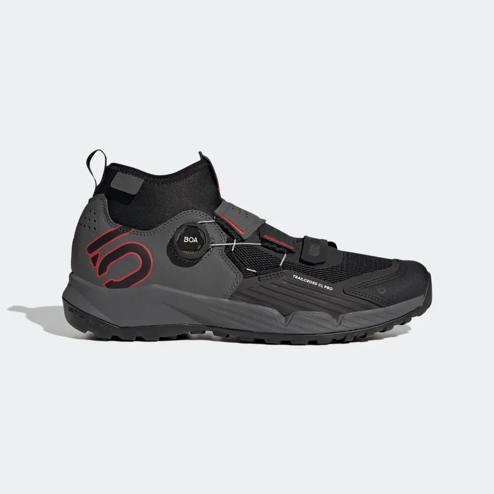 Five Ten Trailcross Pro Clip-in Mtb Shoes Grey Five/core Black/red