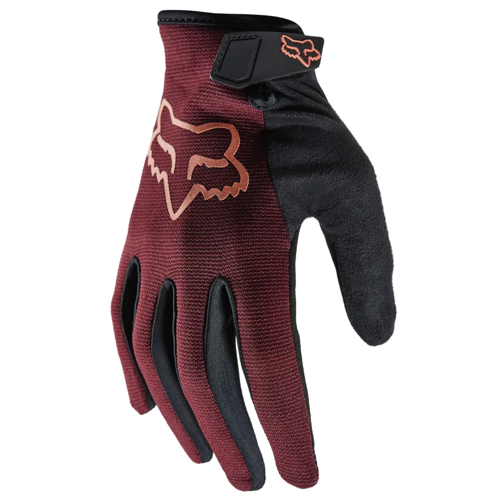 Fox Ranger Womens Mtb Gloves Dark Maroon