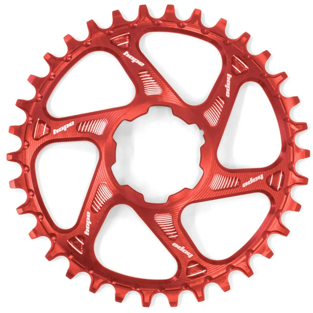 Hope Oval Spiderless Retainer Ring Red