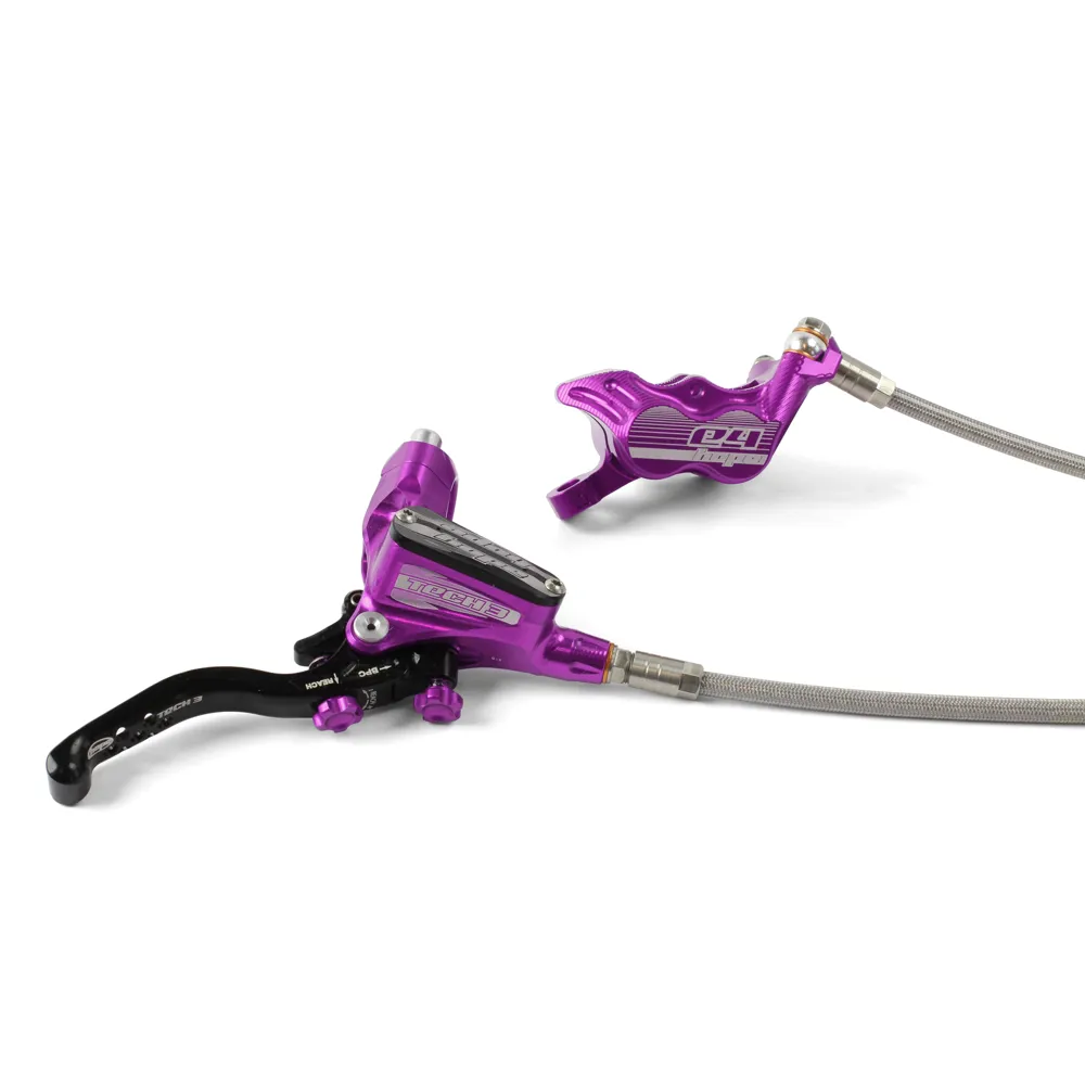 Hope Tech 3 E4 Disc Brake Braided Purple