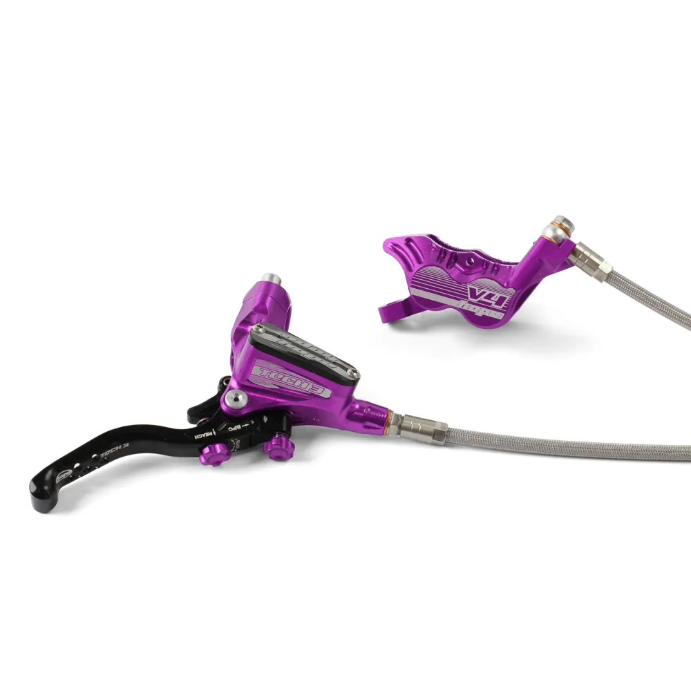 Hope Tech 3 V4 Disc Brake Braided Purple