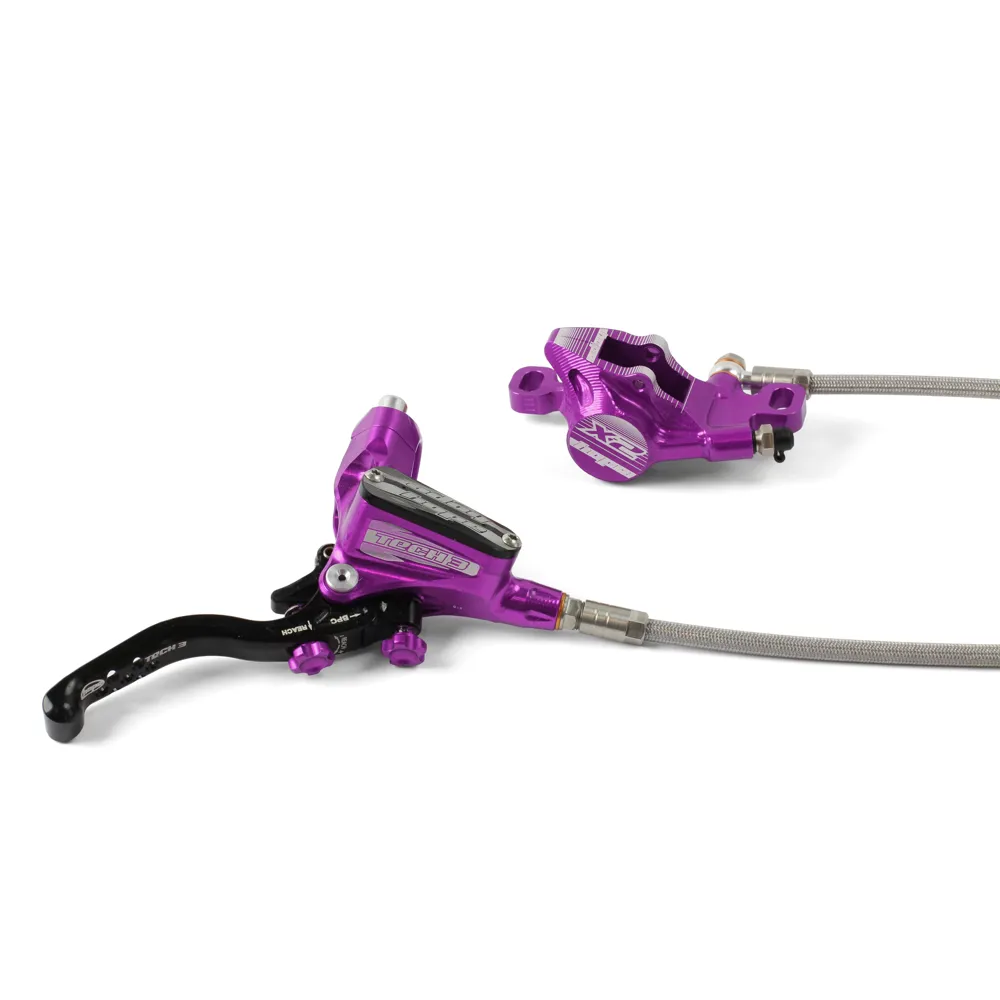 Hope Tech 3 X2 Disc Brake Braided Purple