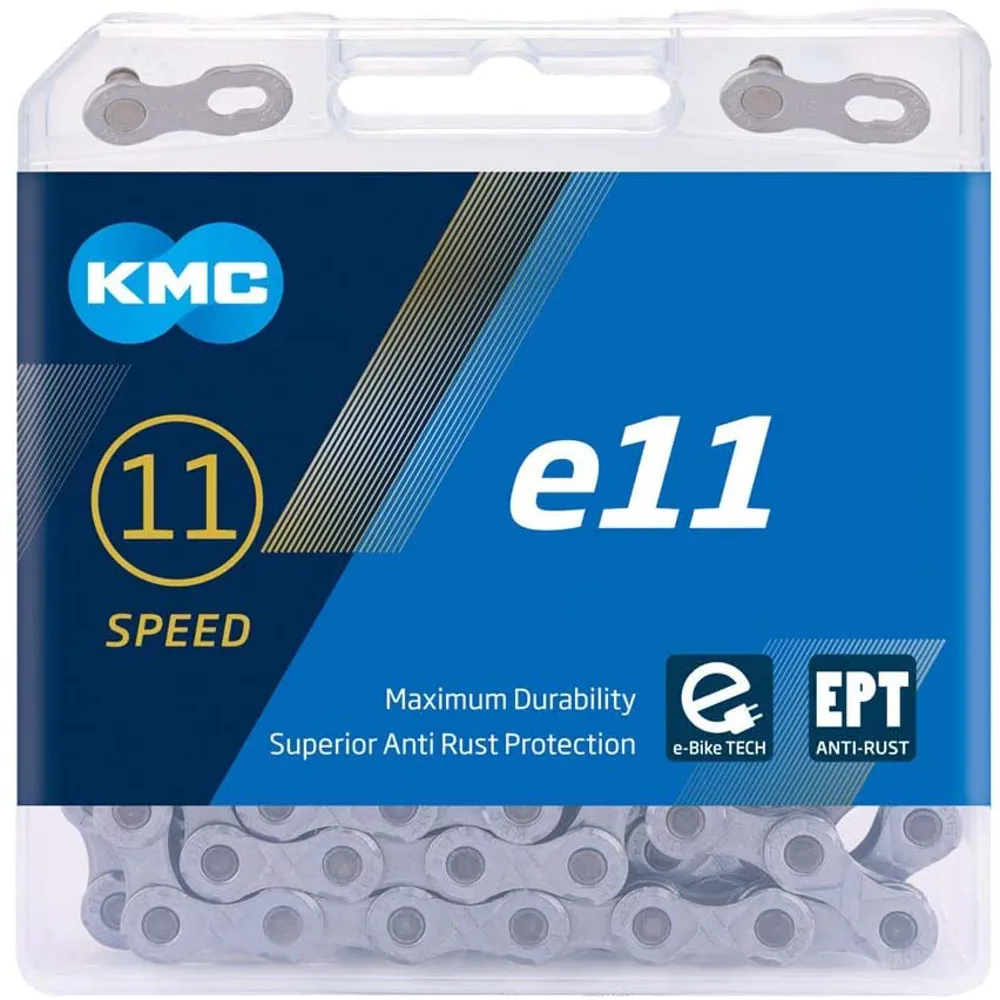 Kmc E11  Ept Ebike 11 Speed Chain 136 Links Silver