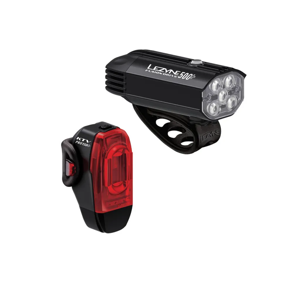 Lezyne Fusion Drive 500+/ktv Drive Pro+ Light Set Black
